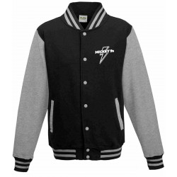 Mickey 9s Zap Bolt logo Varsity Jacket